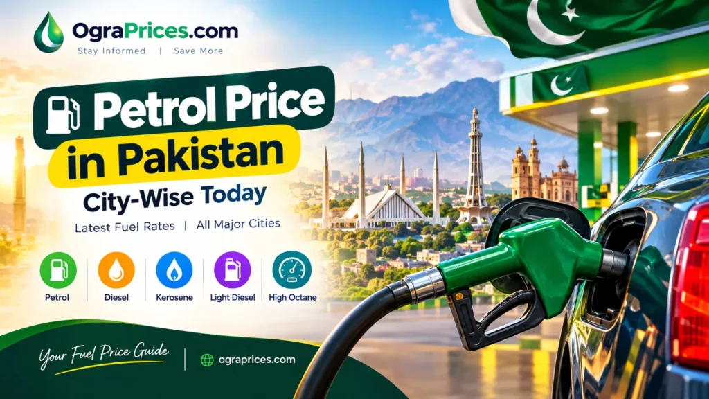 Petrol Price in Pakistan City-wise Today