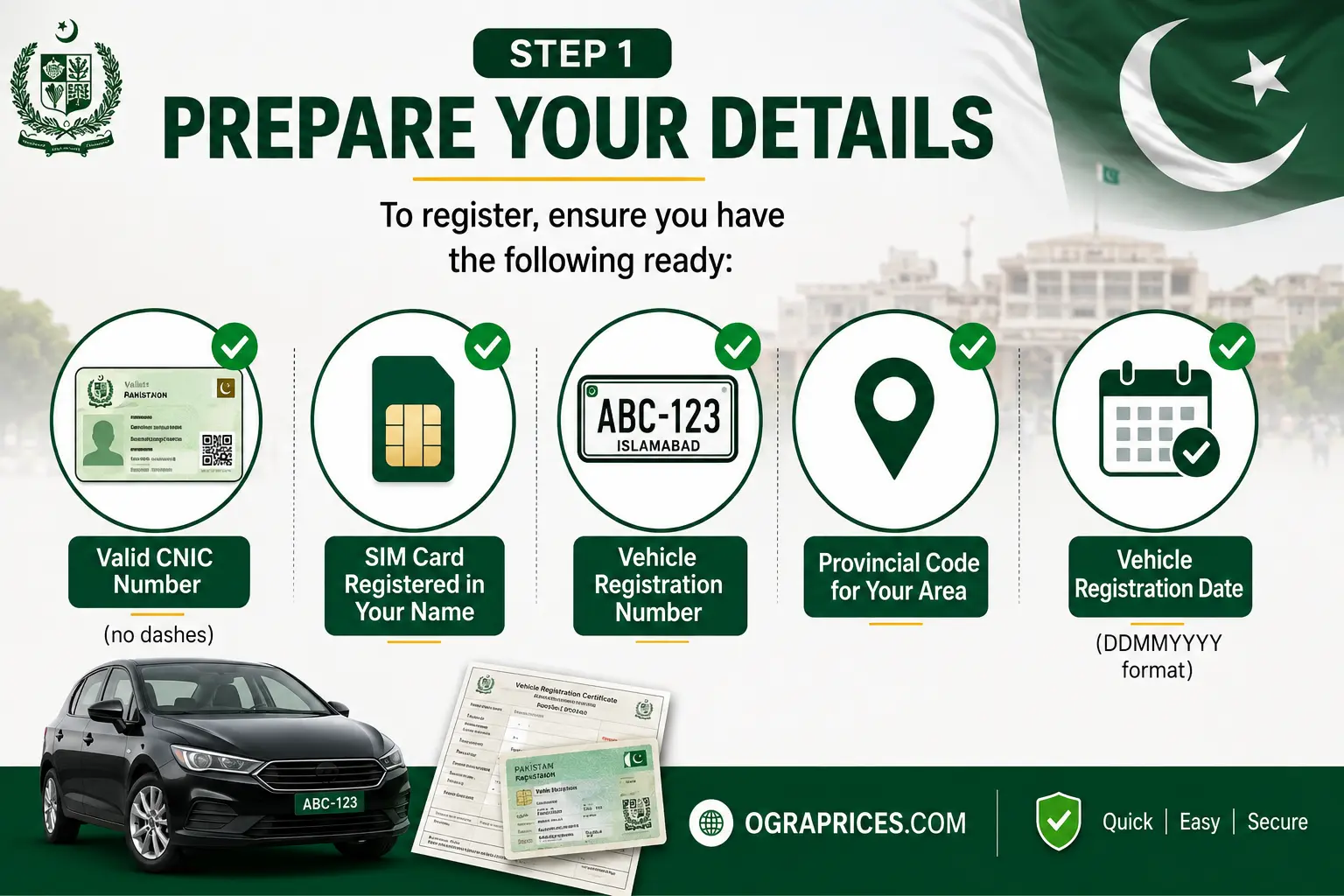 Step 1 Prepare Your Details